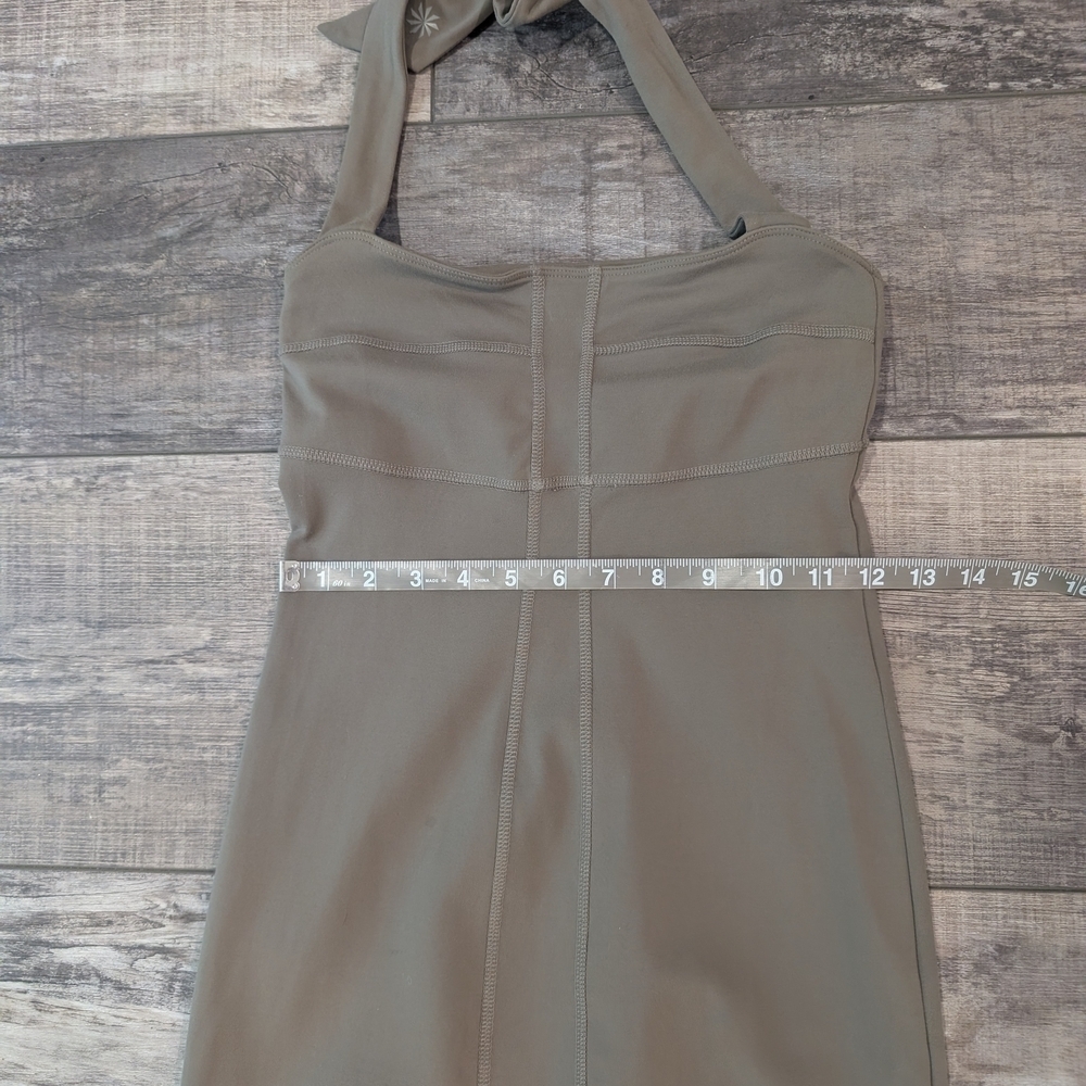 Athleta Green Sheath Halter Dress - Picture 6 of 7